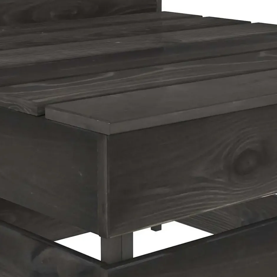 vidaXL - Tuinmiddenbank pallet - Grijs - Geïmpregneerd grenenhout - 60x70x66 cm