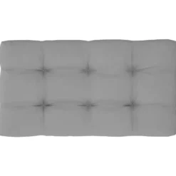 vidaXL - Tuinmiddenbank pallet - Grijs - Grenenhout