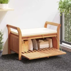 vidaXL - Tuinopbergbank - Bruin - Hout