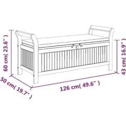vidaXL - Tuinopbergbank - Bruin - Hout