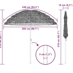 vidaXL - Tuinparasol - Bruin - Polypropeen