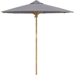 vidaXL - Tuinparasol - Grijs - Bamboe