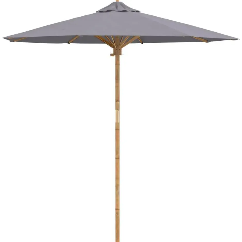 vidaXL - Tuinparasol - Grijs - Bamboe