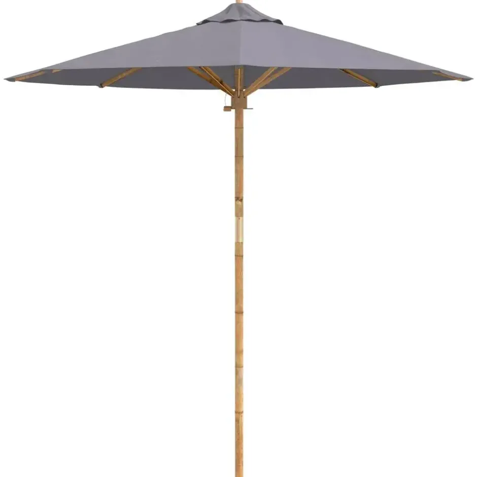 vidaXL - Tuinparasol - Grijs - Bamboe