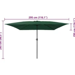 vidaXL - Tuinparasol - Groen - Polyester