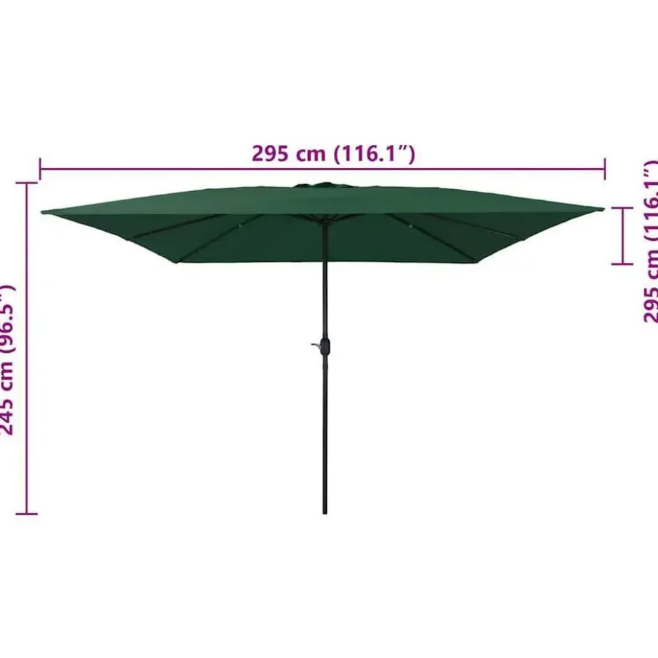 vidaXL - Tuinparasol - Groen - Polyester