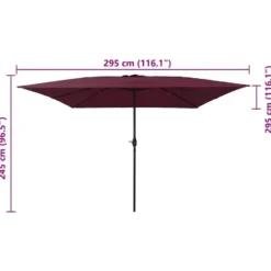 vidaXL - Tuinparasol - Rood - Polyester