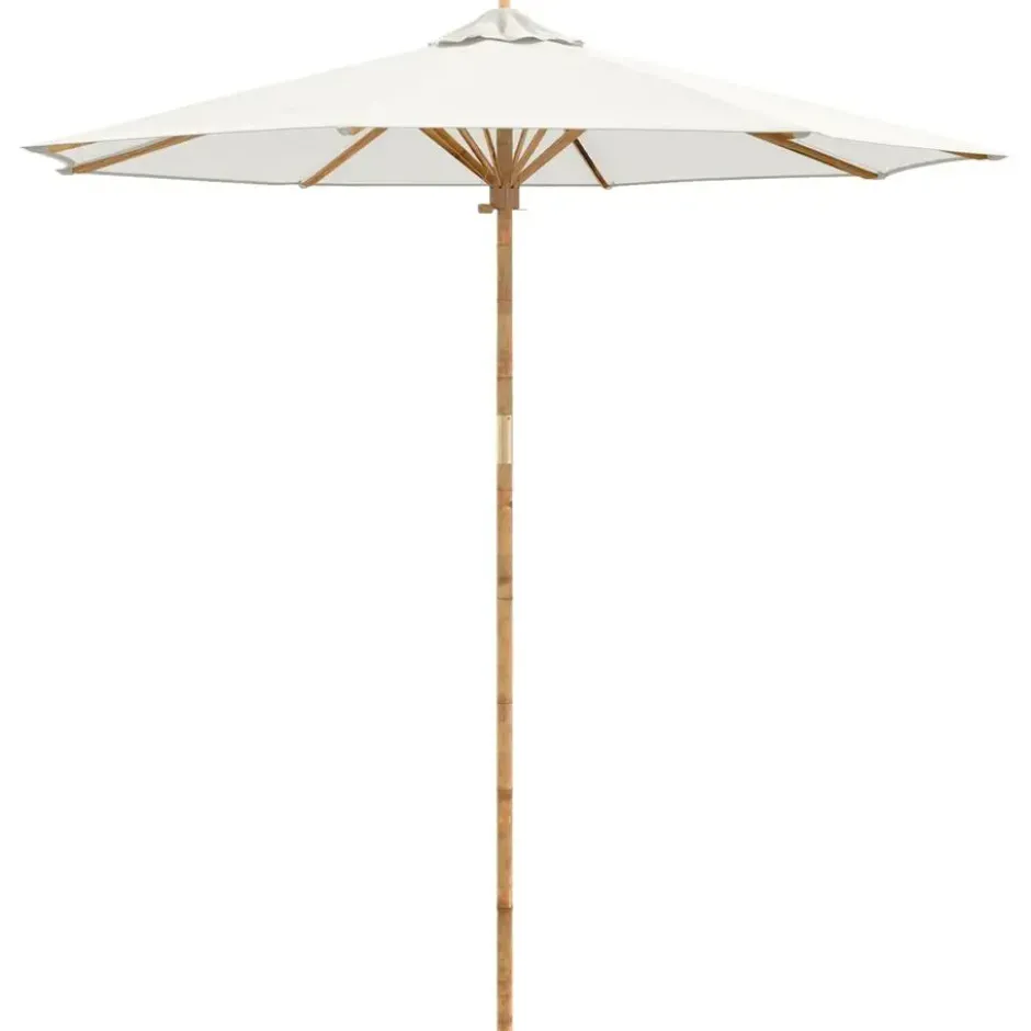 vidaXL - Tuinparasol - Wit - Bamboe