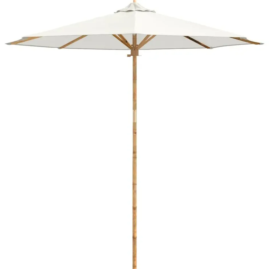 vidaXL - Tuinparasol - Wit - Bamboe
