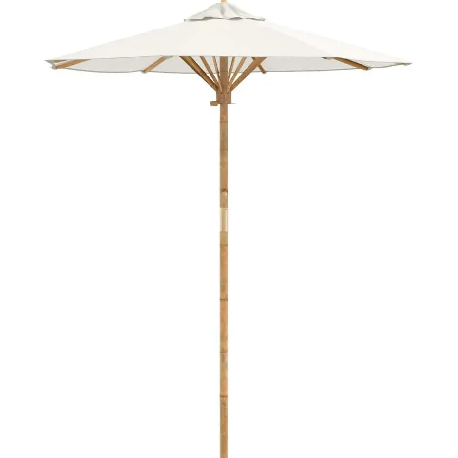 vidaXL - Tuinparasol - Wit - Bamboe