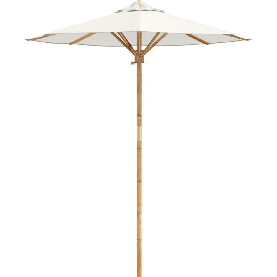 vidaXL - Tuinparasol - Wit - Bamboe