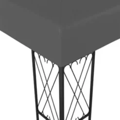vidaXL - Tuinpaviljoen - Antraciet - Stof - 3 x 3 m