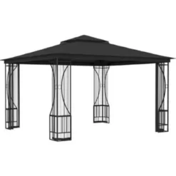vidaXL - Tuinpaviljoen - Antraciet - Stof