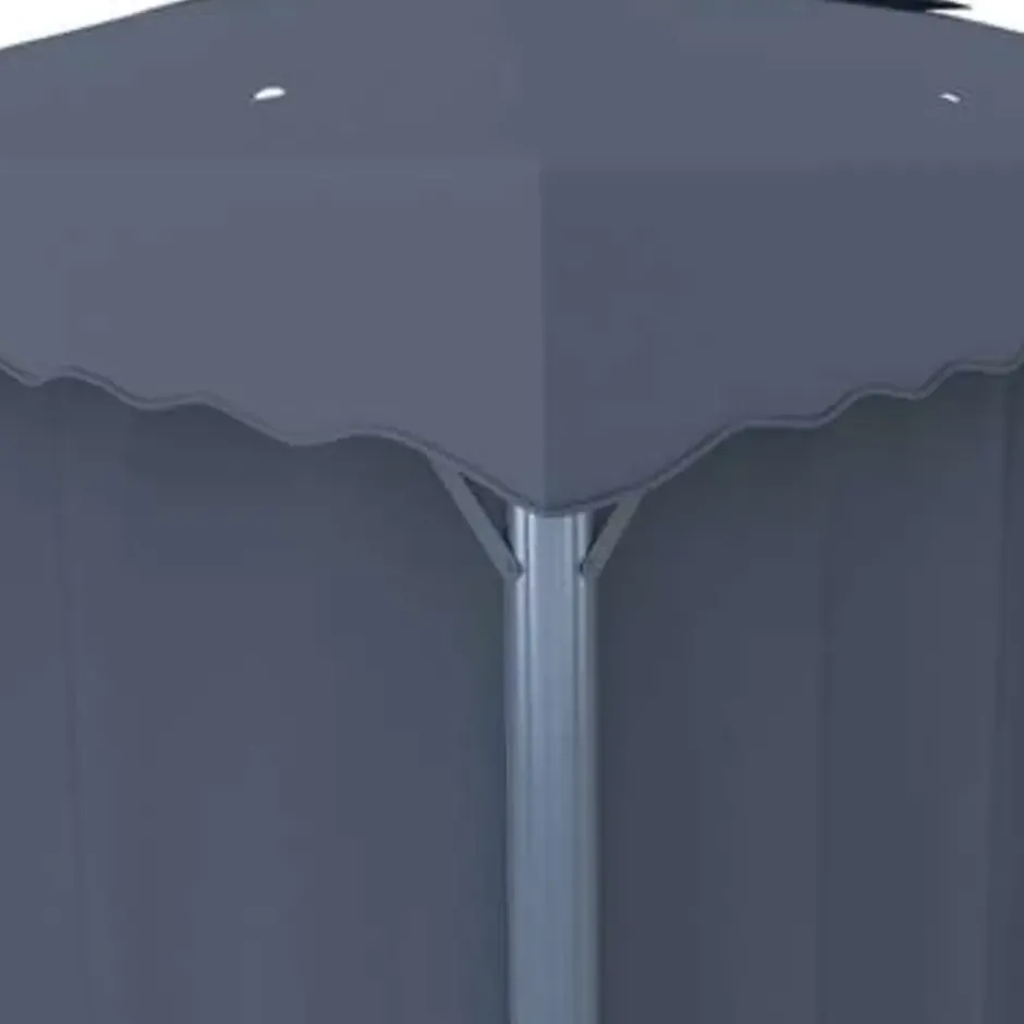 vidaXL - Tuinpaviljoen - Antraciet - Aluminium - 4 x 3 m