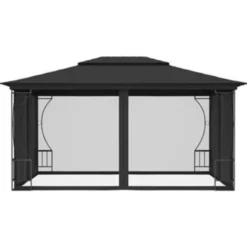 vidaXL - Tuinpaviljoen - Antraciet - Stof