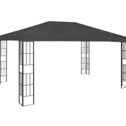 vidaXL - Tuinpaviljoen - Antraciet - Stof - 3 x 4 m