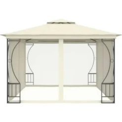 vidaXL - Tuinpaviljoen - Crème - Stof