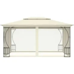 vidaXL - Tuinpaviljoen - Crème - Stof