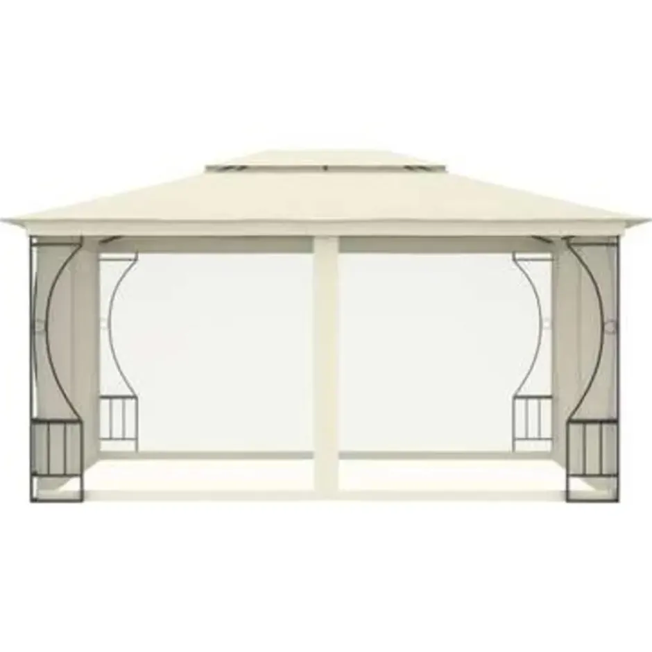 vidaXL - Tuinpaviljoen - Crème - Stof
