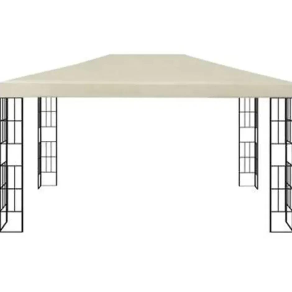 vidaXL - Tuinpaviljoen - Crème - Stof - 3 x 4 m