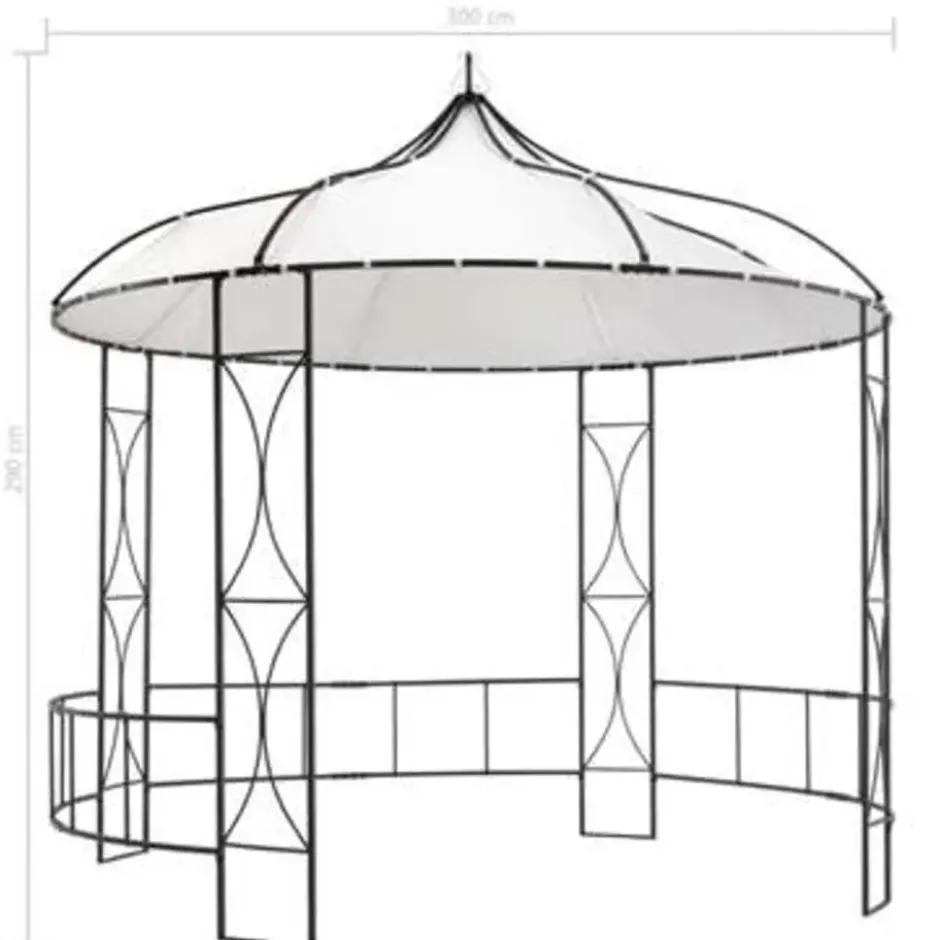 vidaXL - Tuinpaviljoen - Wit - Stof