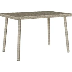 vidaXL - Tuin Salontafel - Grijs - Poly rattan - 60 x 40 x 37 cm