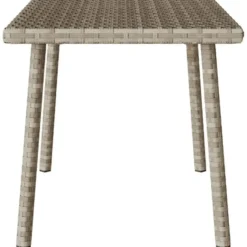 vidaXL - Tuin Salontafel - Grijs - Poly rattan - 60 x 40 x 37 cm