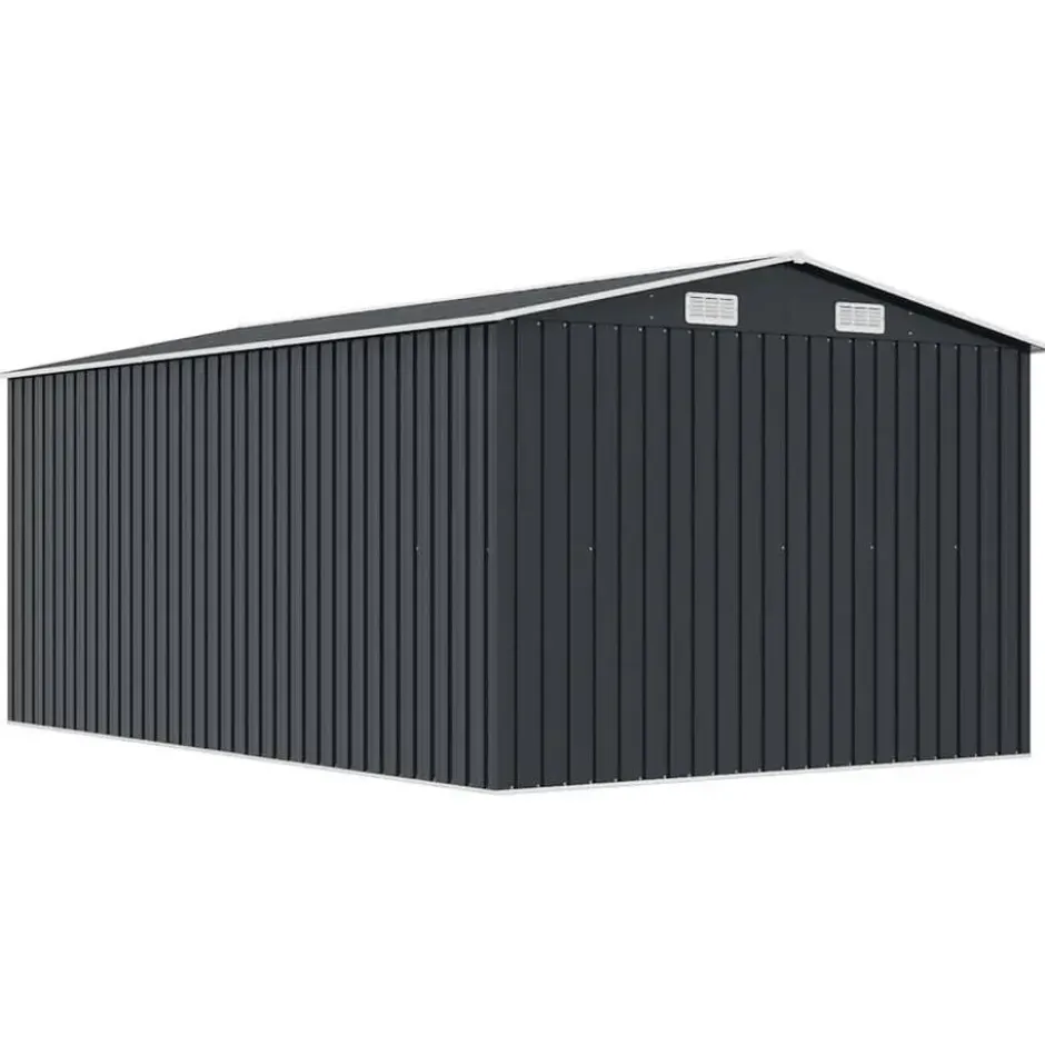 vidaXL - Tuinschuur - Antraciet - Staal