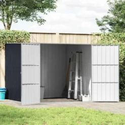 vidaXL - Tuinschuur - Antraciet - Staal
