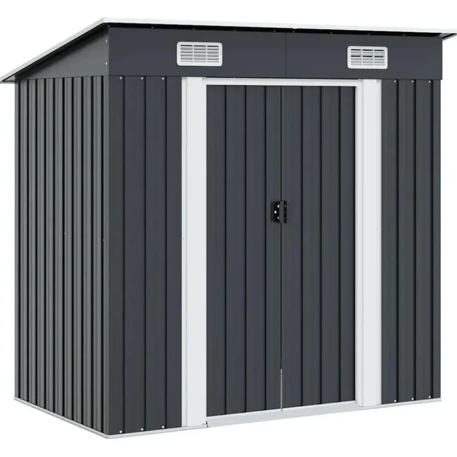 vidaXL - Tuinschuur - Antraciet - Staal