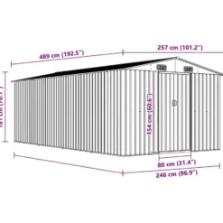 vidaXL - Tuinschuur - Antraciet - Staal