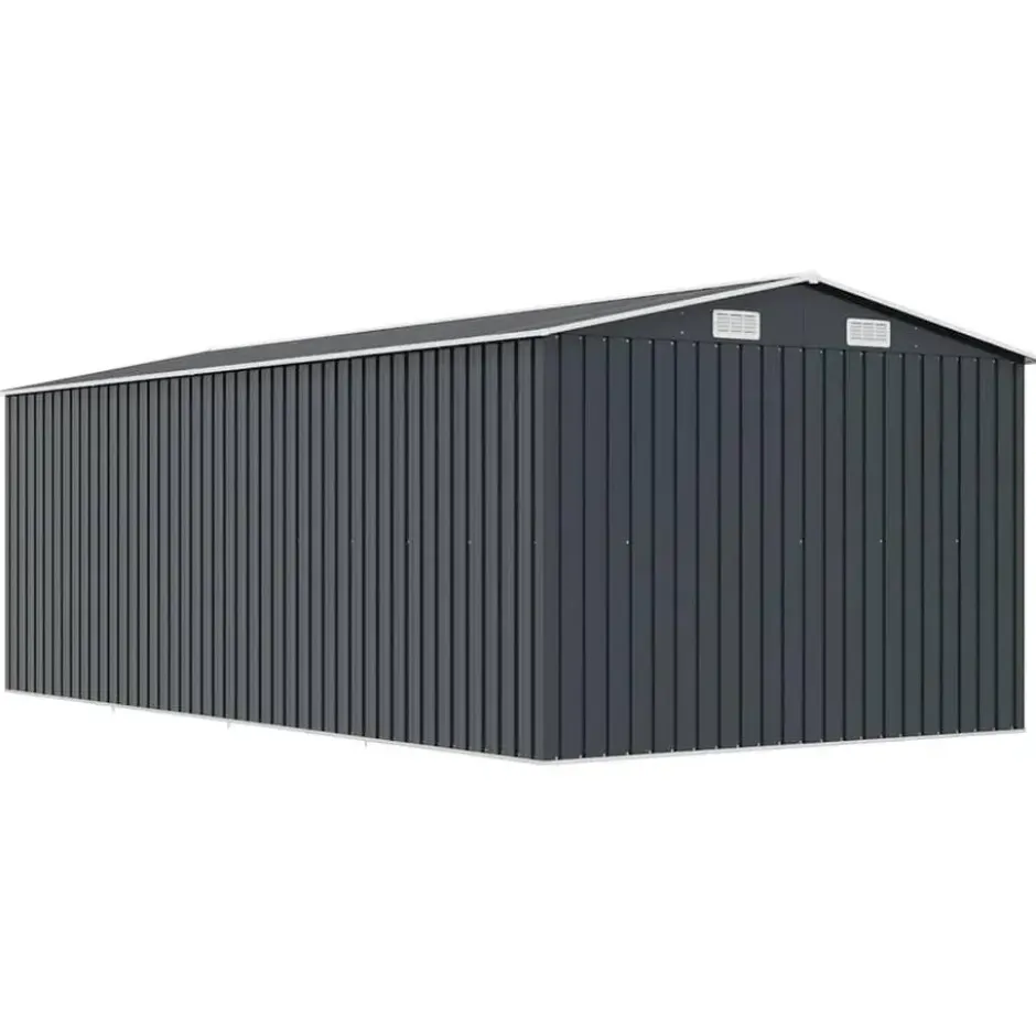 vidaXL - Tuinschuur - Antraciet - Staal