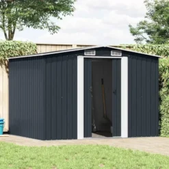 vidaXL - Tuinschuur - Antraciet - Staal