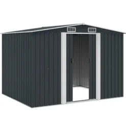 vidaXL - Tuinschuur - Antraciet - Staal