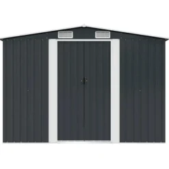 vidaXL - Tuinschuur - Antraciet - Staal