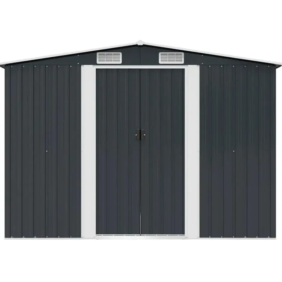 vidaXL - Tuinschuur - Antraciet - Staal