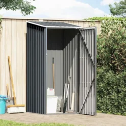 vidaXL - Tuinschuur - Antraciet - Staal