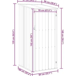 vidaXL - Tuinschuur - Antraciet - Staal