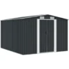 vidaXL - Tuinschuur - Antraciet - Staal - 257 x 298 x 178 cm