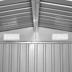 vidaXL - Tuinschuur - Antraciet - Staal - 257 x 298 x 178 cm