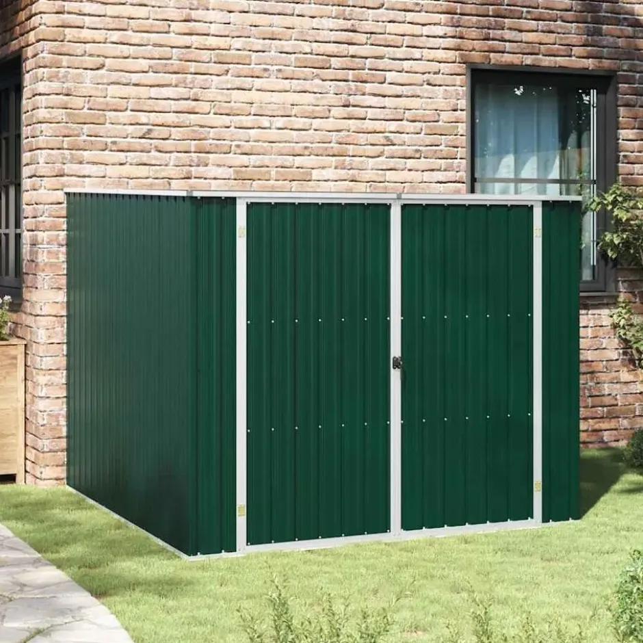 vidaXL - Tuinschuur Gegalvaniseerd Staal Groen Schuur - 195x198x159 cm