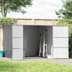 vidaXL - Tuinschuur Gegalvaniseerd Staal Grijs Schuur - 195x198x159 cm