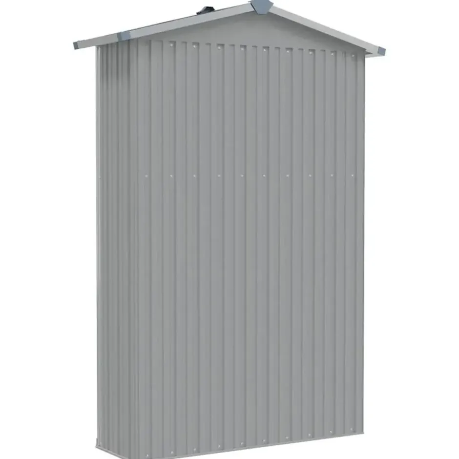 vidaXL - Tuinschuur Gegalvaniseerd Staal Grijs Schuur - 116x45x175 cm