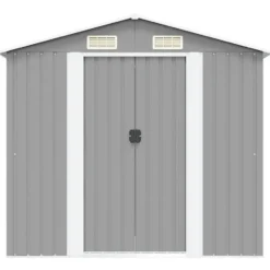 vidaXL - Tuinschuur - Grijs - Staal