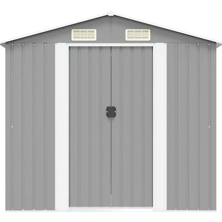 vidaXL - Tuinschuur - Grijs - Staal