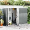 vidaXL - Tuinschuur - Grijs - Staal