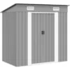 vidaXL - Tuinschuur - Grijs - Staal