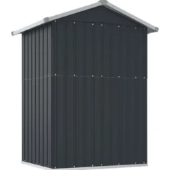 vidaXL - Tuinschuur 126x97,5x177 cm gegalvaniseerd staal antracietkleur