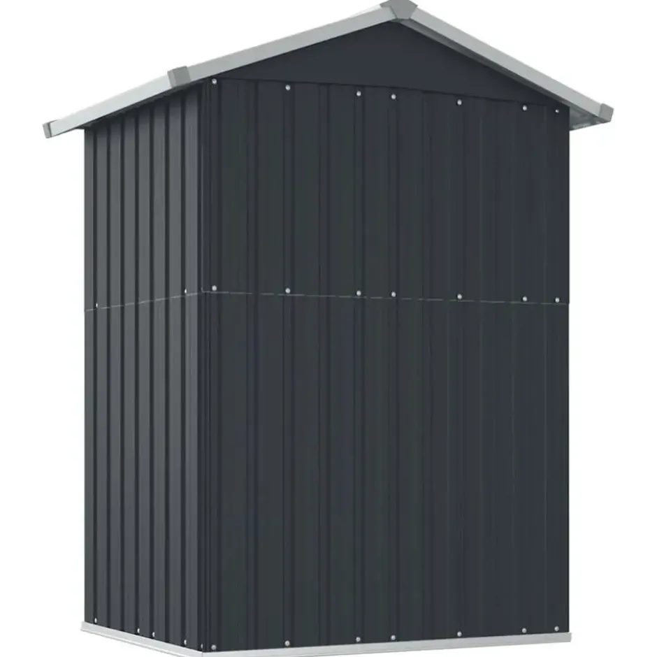vidaXL - Tuinschuur 126x97,5x177 cm gegalvaniseerd staal antracietkleur