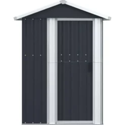 vidaXL - Tuinschuur 126x97,5x177 cm gegalvaniseerd staal antracietkleur